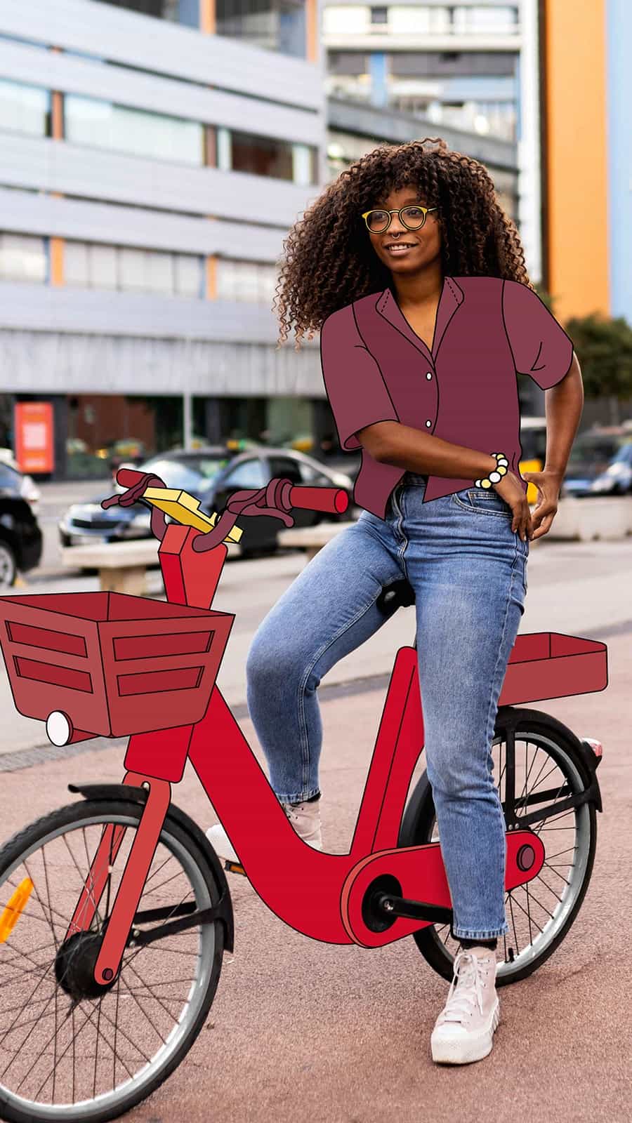 Mujer en bici
