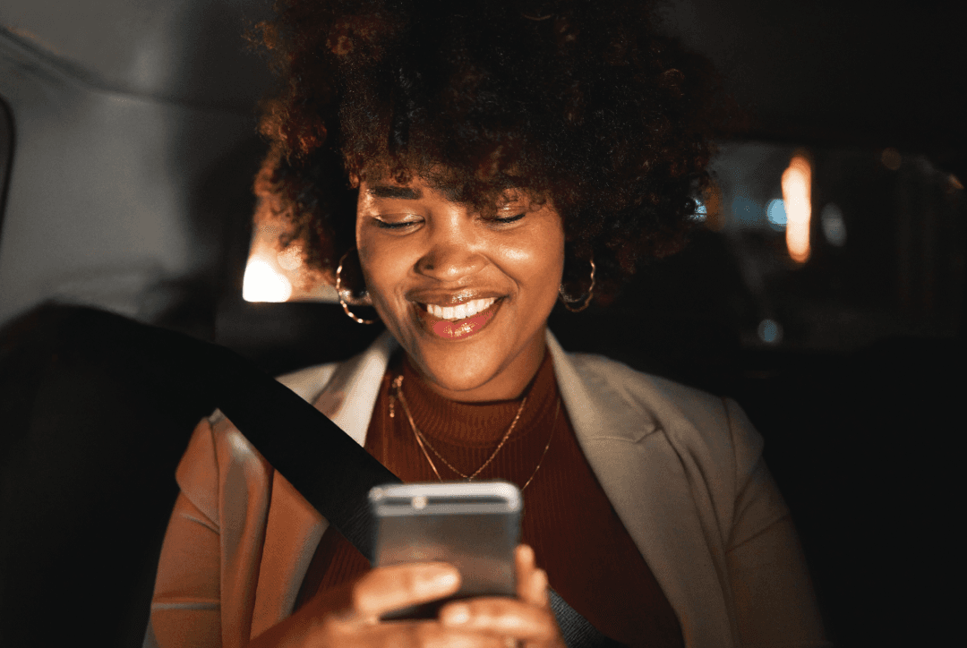 FREENOW taxi driver taking employee home after corporate event