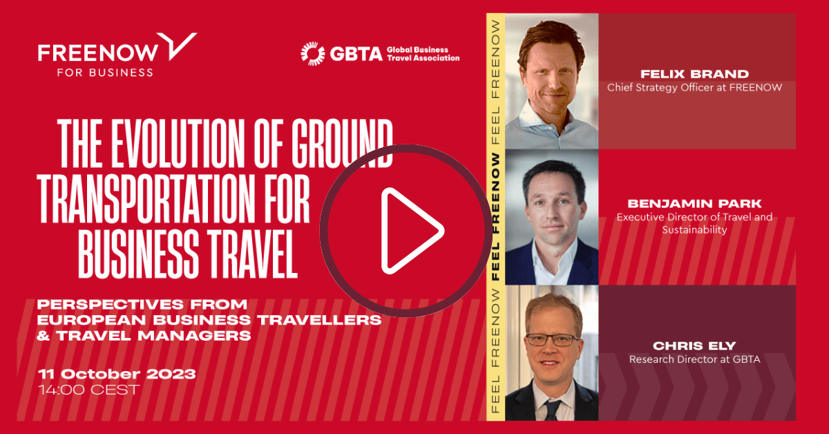 Los panelistas del webinario en inglés de GBTA y FREENOW for Business